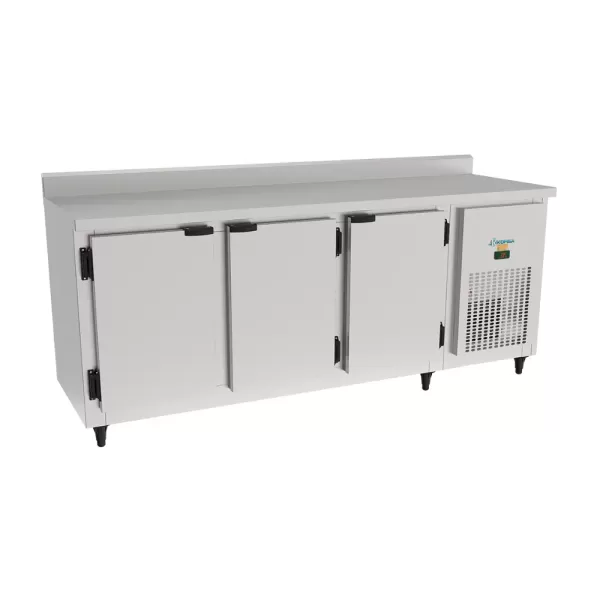 Balcão de Serviço Refrigerado Inox 2 Metros 3 Portas Kofisa KBSC - 110v | 220v