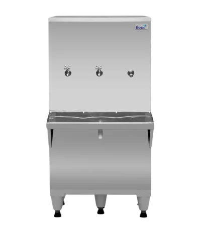 Bebedouro Resfriador Bancada Inox 100 Litros 2 Torneira 1 Esguicho Frisbel