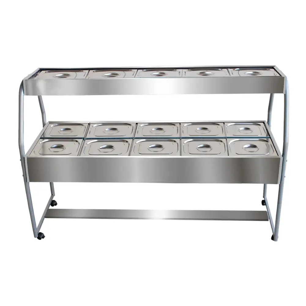 124.31.0055 Buffet Self-Service 10 Cubas 1/2 Quentes 5 Cubas 1/2 Frias Ibet SD10 – 110v | 220v