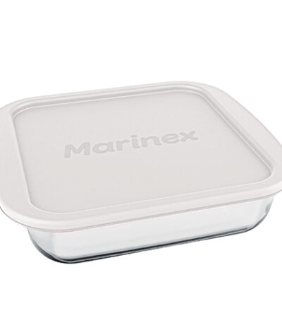 Travessa Assadeira Quadrada Clássica Marinex com Tampa Nadir 6221 - 1,1L