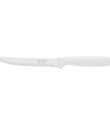 Faca de Churrasco de Aço Inox Cabo de Polipropileno Branco Ipanema Tramontina 23360/485 - 21,3cm