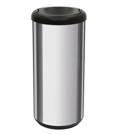 Lixeira Basculante Seletora de Inox Preta Piemonte Tramontina 94539/200 - 40L