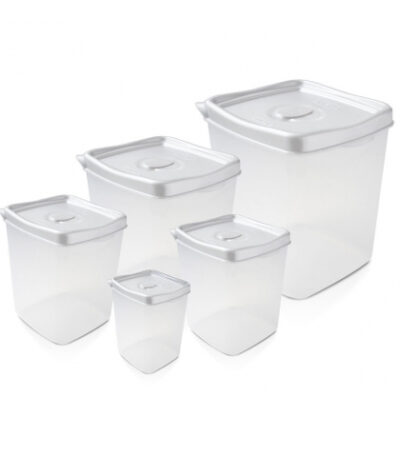 Jogo de Potes para Mantimentos Plasvale 400 - 5 Peças