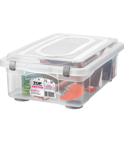 Caixa Organizadora Transparente com Tampa Sanremo 970 - 28L