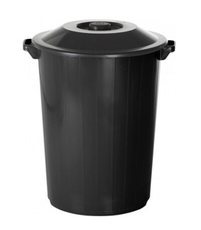 Lixeira com Tampa e Alça Preta Recycle Plasvale 377 - 64L