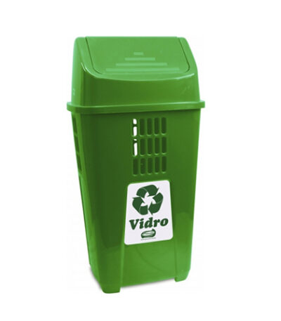 Lixeira Basculante Seletora Verde Plasvale 757 - 50L