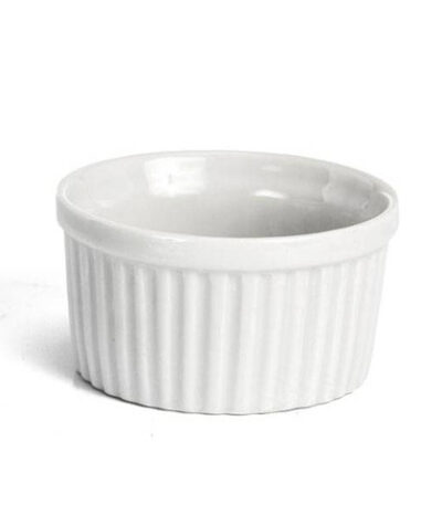 Ramekin Porcelana Médio Canelado Redondo Terramada – 185ml