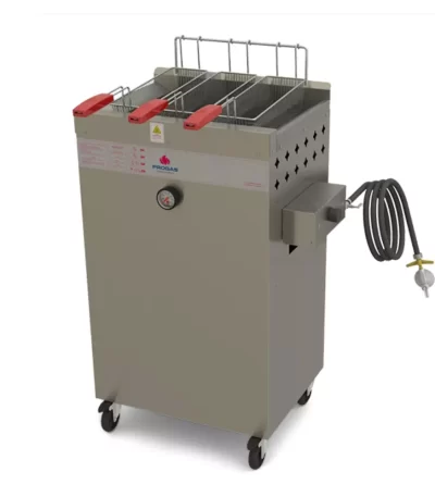 Fritadeira Água e Óleo Baixa Pressão 3 Cestos Simples 20 Litros Progás PR-2000BPG - Gás GLP