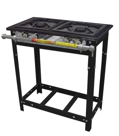 Fogão Extra Venâncio 2 Bocas 1 Dupla E72PD1 – Baixa Pressão