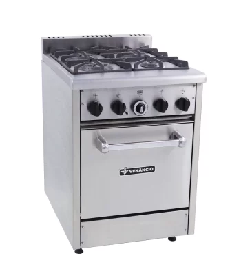 Fogão Dom Bidone c/ Forno Venâncio 4 Bocas Duplas FDB4F – Baixa Pressão