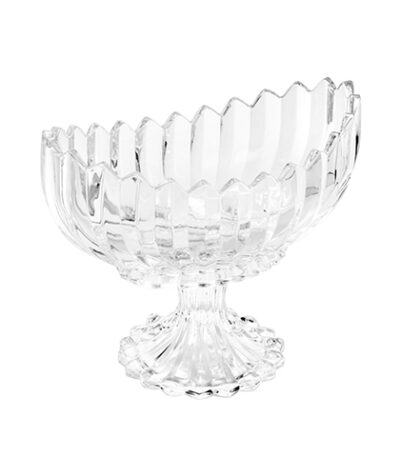 Centro de Mesa Cristal Geneva com Pé Rojemac 5339 - 28x15cm