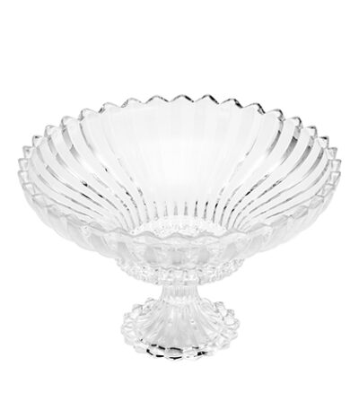 Fruteira Centro de Mesa de Cristal Geneva com Pé Rojemac 25527 - 32cm