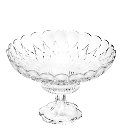 Fruteira Centro de Mesa Cristal Angelica com Pé Rojemac 25560 – 32cm