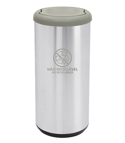 Lixeira Basculante Seletora de Inox Cinza Piemonte Tramontina 94539/206 - 40L