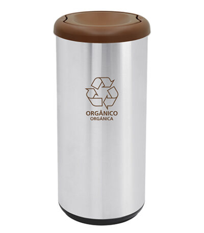 Lixeira Basculante Seletora de Inox Marrom Piemonte Tramontina 94539/203 - 40L