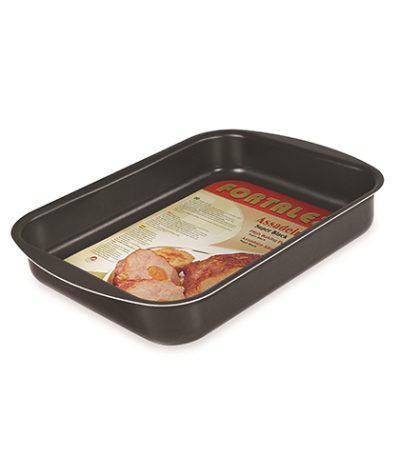 Forma Assadeira Retangular de Alumínio Antiaderente N°2 Fortaleza 421002 - 39,5x28,5cm