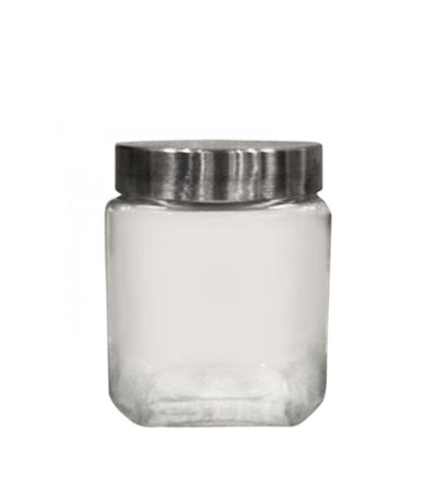 Pote para Mantimentos de Vidro Quadrado Full-Fit 57836 - 1,2L