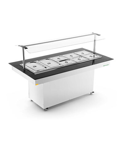 New Buffet Self-Service Restaurante Central 10 Cubas 1/2 Quentes Refrimate NBRCQ10 - 220v