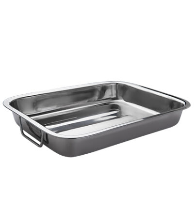 Forma Assadeira Retangular de Alumínio com Alças GP Inox GP033 - 41x31cm