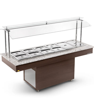 Buffet Self-Service Restaurante Central 12 Cubas 1/2 Quentes Refrimate BRCQ12 - 220v
