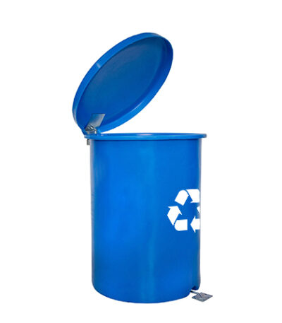 Lixeira Seletora com Pedal Galvanizado Azul Belosch B2P0050 - 50L