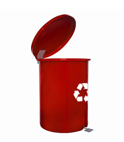 Lixeira Seletora com Pedal Galvanizado Vermelha Belosch B2P0050 - 50L