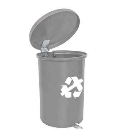 Lixeira Seletora com Pedal Galvanizado Cinza Belosch B2P100 - 100L