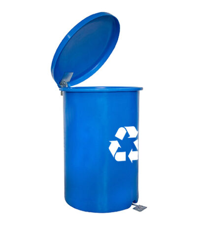 Lixeira Seletora com Pedal Galvanizado Azul Belosch B2P0100 - 100L