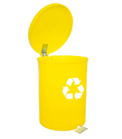 Lixeira Seletora com Pedal Galvanizado Amarela Belosch B2P0100 - 100L