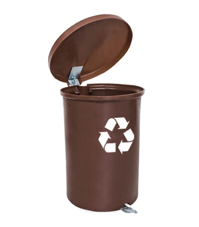 Lixeira Seletora com Pedal Galvanizado Marrom Belosch B2P0100 - 100L