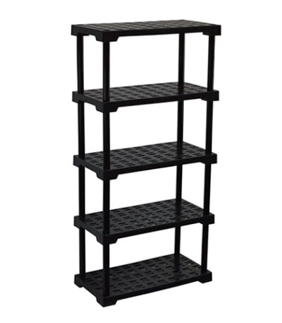 Estante de Polipropileno 5 Prateleiras Preta Antares - 42x155cm