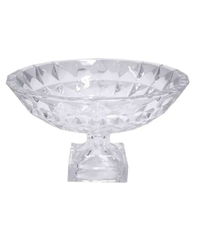 Fruteira Centro de Mesa Cristal com Pé Diamante Class Home 1099 – 32cm