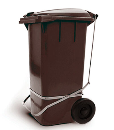 Lixeira Seletora com Pedal e Rodas Marrom Bolivar 332A - 240L