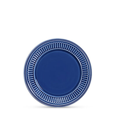 Prato de Sobremesa de Cerâmica Poppy Azul Scalla 485415 - 20cm