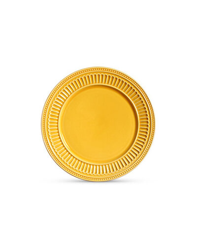 Prato de Sobremesa de Cerâmica Poppy Amarelo Scalla 485433 - 20cm