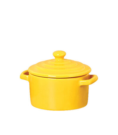 Mini Caçarola de Cerâmica Amarelo Gema 10cm Scalla 644657 - 250ml