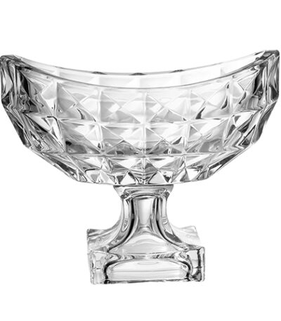 Fruteira Centro de Mesa Cristal Aquamarine com Pé Full-Fit 22084 - 28cm