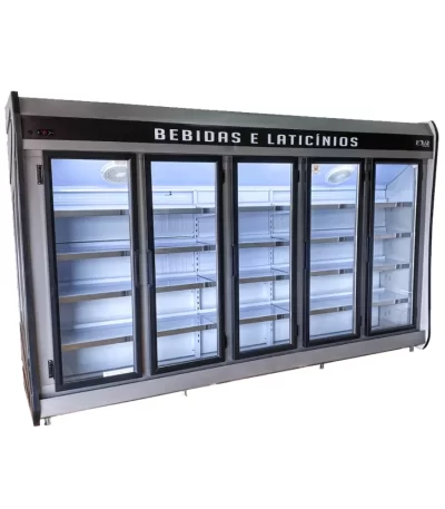 Refrigerador Expositor Vertical Auto Serviço 5 Portas 2343L Polar MASP305 - 220v