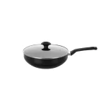Frigideira Wok com Cabo Aluminio Antiaderente Multiflon Linha Gourmet Indução - 28cm