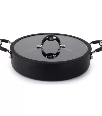 Frigideira Tegame Dom Aluminio Antiaderente com Tampa de Vidro Multiflon Linha Dom - 30cm