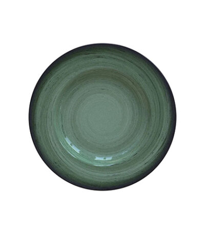 Prato de Sobremesa de Porcelana Decorada Rústico Verde Tramontina 96980/004 - 21cm