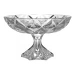 Fruteira Centro de Mesa Cristal Deli Diamond com Pé Lyor 4431 - 32cm