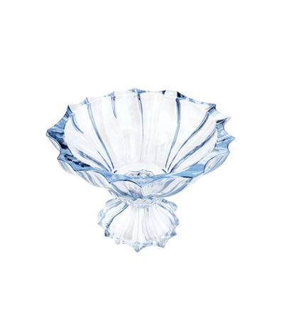 Centro de Mesa Cristal Paradise Azul com Pé Rojemac 26710 - 28cm