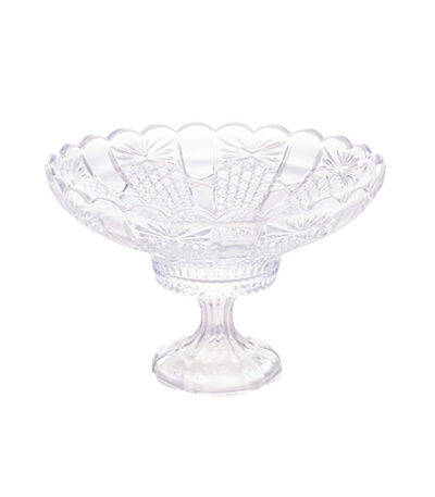 Fruteira Centro de Mesa Cristal Princess com Pé Rojemac 27917 - 32cm