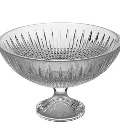 Fruteira Centro de Mesa Cristal Queen com Pé Rojemac 27976 - 30cm