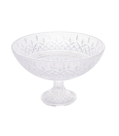 Fruteira Centro de Mesa Cristal Lys com Pé Rojemac 28035 - 30cm