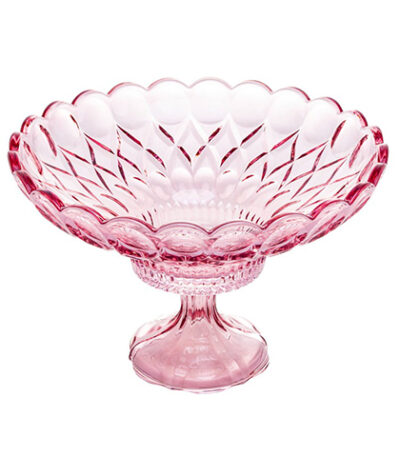 Fruteira Centro de Mesa Cristal Princess Roxo com Pé Full-Fit 27861 - 32cm