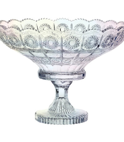 Fruteira Centro de Mesa Cristal Versailles Furta-Cor com Pé Full-Fit 27220 - 32cm