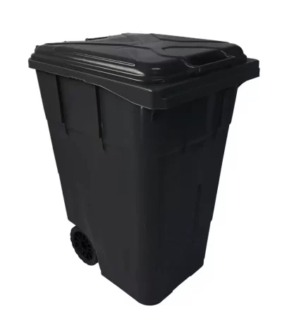 Lixeira Coletora com Rodas Preta Antares - 240L