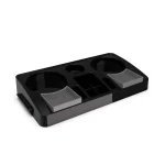 Bandeja Display Dupla Servire Preta Unitermi para 2 Garrafas